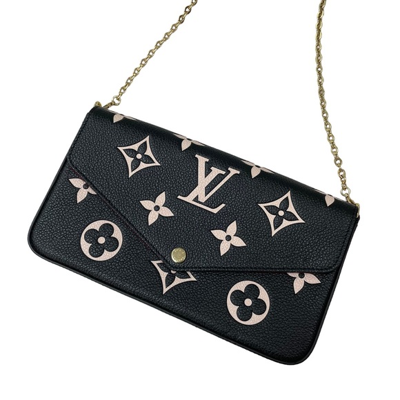Louis Vuitton Black and Pink Monogram Clutch - Picture 1 of 14